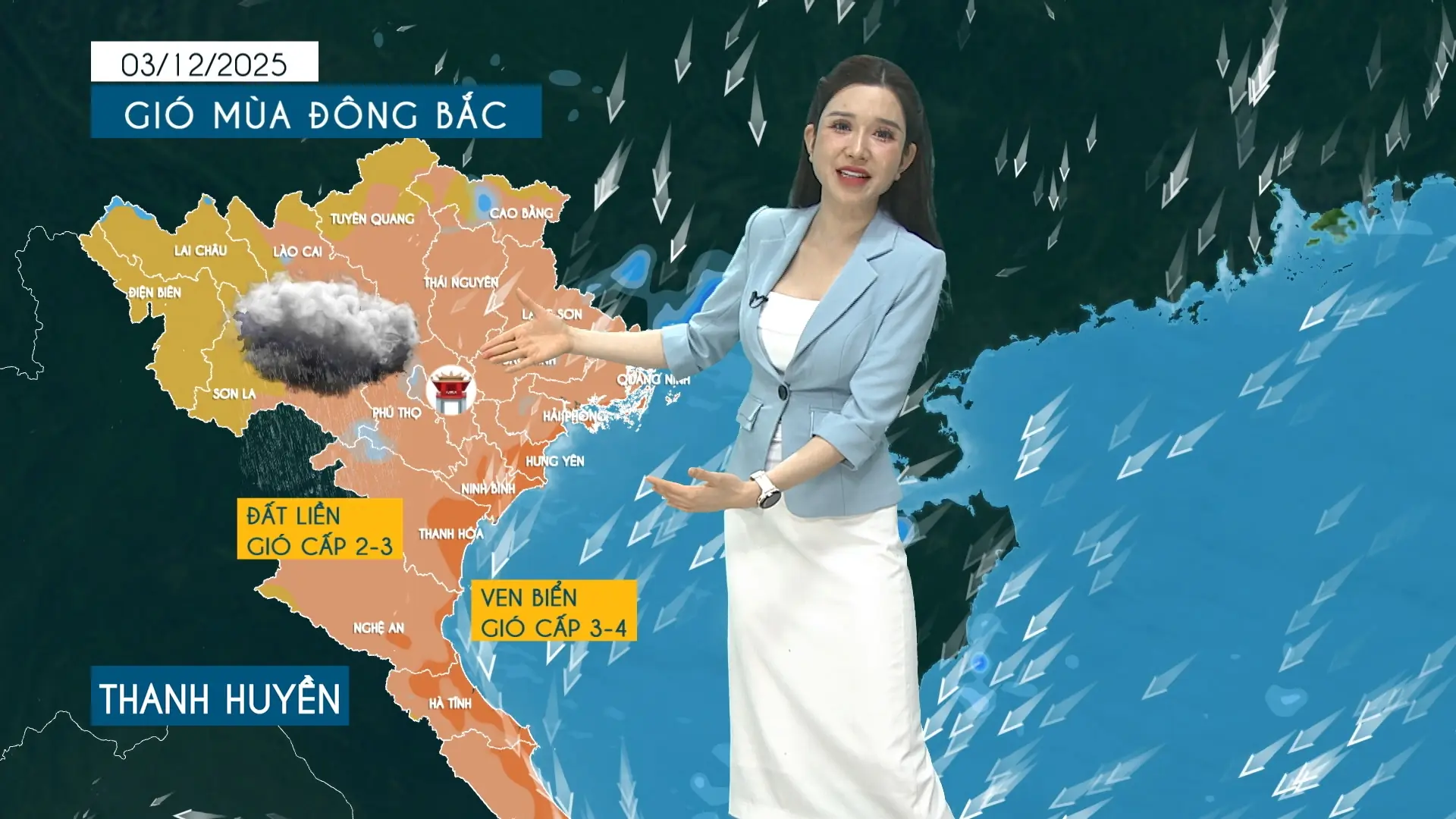 Dự báo thời tiết tối | 03/12/2025